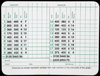1970's Augusta National Golf Club Blank Scorecard w/ Hole Names on Reverse