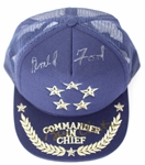 1990s Gerald Ford Bill Clinton Signed Commander In Chief Cap (JSA)