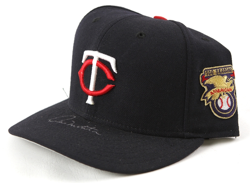 2001 Paul Molitor Minnesota Twins Coaches Game Worn Cap (MEARS LOA/JSA) 100th Season of the American League