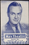 1940s Bob Hope May Theatre Mayville WI Pocket Program
