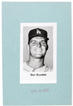 1958 Don Drysdale Los Angeles Dodgers 2" x 3.5" Headshot Photo