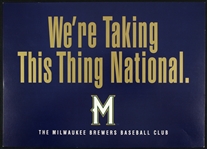 1998 Jeff Cirillo Milwaukee Brewers Signed "Were Taking This Thing National" 10" x 14" Placard 