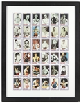 1985 Asics Legends of Wrestling 21" x 27" Framed Uncut Card Sheet Signed by Lou Banach (JSA)