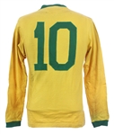 1971 Pele Brazil Soccer Clubhouse Team Signed Jersey (MEARS LOA)