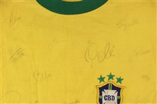 1971 Pele Brazil Soccer Clubhouse Team Signed Jersey (MEARS LOA)
