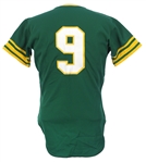 1973-75 Reggie Jackson Oakland Athletics Green Alternate Salesman Sample Jersey (MEARS LOA)