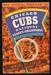 1946 (July 6) Chicago Cubs Cincinnati Reds Wrigley Field Scored Program