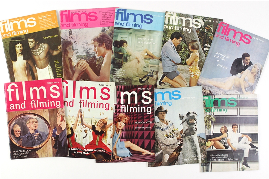 1966 Films & Filming Magazine Collection - Lot of 10