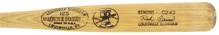 1976 Rod Carew Minnesota Twins H&B Louisville Slugger Professional Model Bat (MEARS A6)