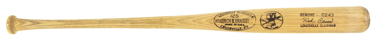 1976 Rod Carew Minnesota Twins H&B Louisville Slugger Professional Model Bat (MEARS A6)
