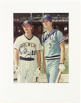 1983 Robin Yount Dale Murphy Brewers/Braves Signed 11" x 14" Matted Photo (JSA)