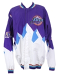 1996-97 Karl Malone Utah Jazz Warmup Jacket w/ NBA50 Patch (MEARS LOA)