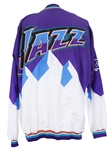 1996-97 Karl Malone Utah Jazz Warmup Jacket w/ NBA50 Patch (MEARS LOA)