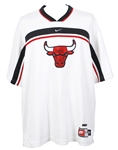 1990's-2000's Chicago Bulls Game Worn Apparel - Lot of 3 w/ Home Uniform Shorts, Shooting Shirt & 1998 NBA Finals Towel (MEARS LOA)