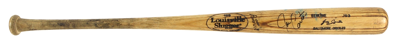 1998 Joe Carter Baltimore Orioles Signed Louisville Slugger Professional Model Game Used Bat (MEARS LOA/JSA)