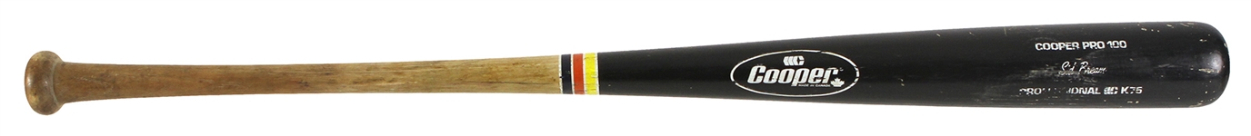 1985-90 Sid Bream Pittsburgh Pirates Signed Cooper Professional Model Game Used Bat (MEARS LOA/JSA)