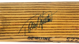 1977-79 Tom Hutton Phillies/Blue Jays/Expos Signed H&B Louisville Slugger Professional Model Game Used Bat (MEARS LOA/JSA)
