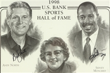 1988 Bob Uecker Sidney Moncrief Jim Otto Andy North Shirley Martin Signed 20 x 27 Framed Lithograph (JSA) 14/200