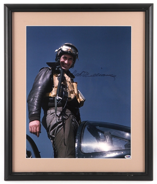 1980s Ted Williams Boston Red Sox Signed 22" x 26" Framed Photo (PSA/DNA) 