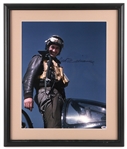 1980s Ted Williams Boston Red Sox Signed 22" x 26" Framed Photo (PSA/DNA) 