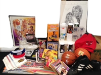 1980s - Present Basketball Memorabilia Lot (100+) Including 18 pairs of game worn shoes