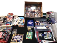 1980s to Present Large Assortment of Football & Baseball Memorabilia (190+ Pieces)
