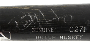 2000 Butch Huskey Colorado Rockies Signed Louisville Slugger Professional Model Game Used Bat (MEARS LOA/JSA)