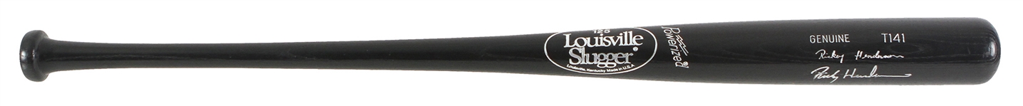 1990 Rickey Henderson Oakland Athletics Signed Louisville Slugger Professional Model Bat (MEARS LOA/JSA)