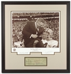1960-96 Vince Lombardi Forrest Gregg Jerry Kramer Green Bay Packers Signed Check 26" x 27" Framed "The Thrill of Victory" Display (JSA) 75/550