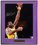 2000s Magic Johnson Los Angeles Lakers Signed 20" x 24" Framed Photo (JSA) 41/150