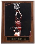 1990s Julius "Dr. J" Erving Virginia Squires 11" x 13" Plaque w/ Signed Photo (JSA)