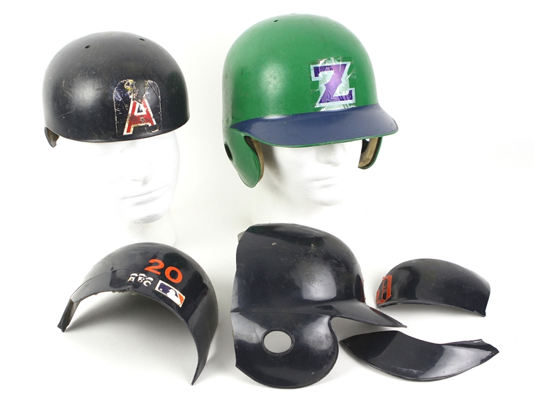 1980s-90s Batting & Catchers Helmet Collection - Lot of 3 w/ Bob Boone, Mickey Tettleton & Denver Zephyrs