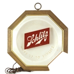 1960s Schlitz Beer "Move Up To Schlitz" 15" x 15" Octagonal Light Up Advertising Sign