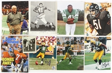 1980's-2000's Football Memorabilia Collection - Lot of 26 w/ Signed Photos, Fridge Perry Youth T-Shirt, Posters & More (JSA)