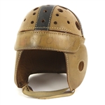 1930s Lowe & Campbell F185 Game Worn Leather/Composite Football Helmet w/ 8 Strap Suspension System (MEARS LOA)