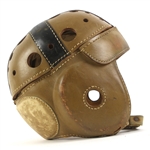 1930's Lowe & Campbell F185 Game Worn Leather/Composite Football Helmet w/ 8 Strap Suspension System (MEARS LOA)