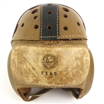 1930's Lowe & Campbell F185 Game Worn Leather/Composite Football Helmet w/ 8 Strap Suspension System (MEARS LOA)