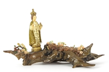 1960s Infant of Prague Dispaly w/ Hartland Style Mounted Figure 