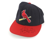 1999 Heathcliff Slocumb St. Louis Cardinals Signed Game Worn Alternate Cap (MEARS LOA/JSA/Player COA)