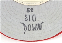 1999 Heathcliff Slocumb St. Louis Cardinals Signed Game Worn Alternate Cap (MEARS LOA/JSA/Player COA)