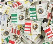 1998 Milwaukee Brewers Inaugural National League Season Team Collected Ticket Stubs - Lot of Thousands (16 Pounds of Stubs)