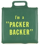 1960s Green Bay Packers Esso Gas Station "Im A Packer Backer" Seat Cushion 