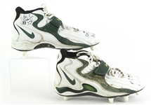 1997 (January 12) Doug Evans Green Bay Packers Signed NFC CHampionship Game Worn Nike Cleats (MEARS LOA/JSA)