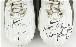 1997 (January 12) Doug Evans Green Bay Packers Signed NFC CHampionship Game Worn Nike Cleats (MEARS LOA/JSA)