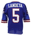 1991-93 Sean Landeta New York Giants Game Worn Home Jersey (MEARS LOA)