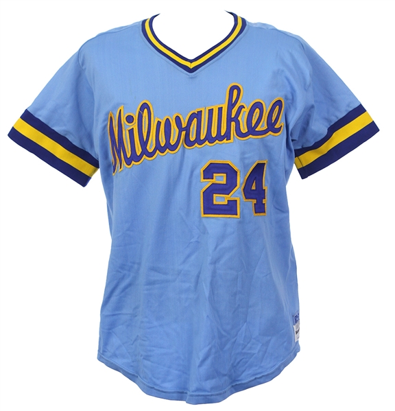 1982 Ben Oglivie Milwaukee Brewers Undocumented Prototype Road Jersey (MEARS LOA)