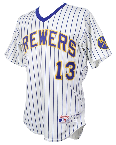 1988 Billy Jo Robidoux Milwaukee Brewers Game Worn Home Jersey (MEARS LOA)