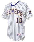 1988 Billy Jo Robidoux Milwaukee Brewers Game Worn Home Jersey (MEARS LOA)