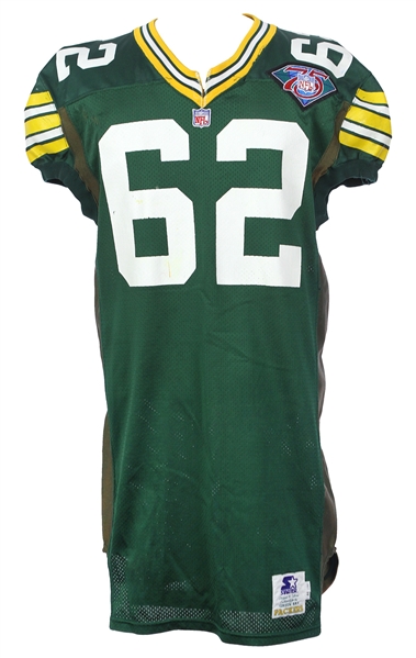 1994 Guy McIntyre Green Bay Packers Game Worn Home Jersey (MEARS LOA)
