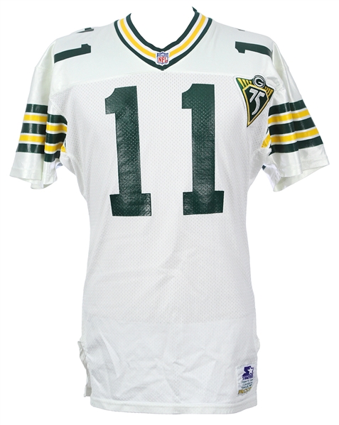 1993 Ty Detmer Green Bay Packers Signed Road Jersey (MEARS LOA/JSA)